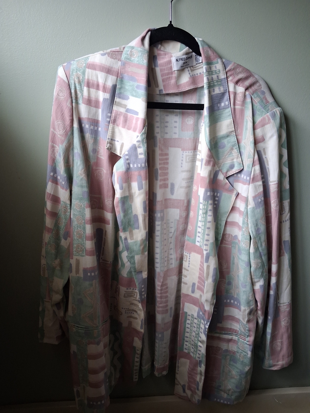 Alfred Dunner Pastel Abstract Print Women's Blazer - Pink Multi